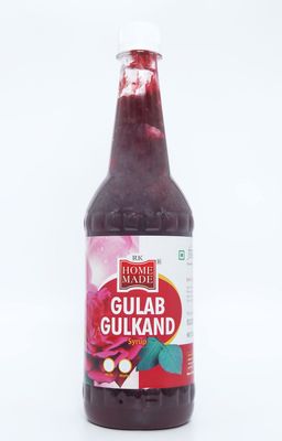 RK HOME MADE NATURAL SYRUP | Gulab Gulkand Syrup Concentrated Syrups & Squash | Gluten Free | 100 % Vegan & Low Fat | A Perfect Drink For House Parties, Picnics, And Road Trips To Everyones Delight 750 - Ml