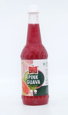 RK HOME MADE NATURAL SYRUP | Pink Guava Syrup Concentrated Syrups & Squash | Gluten Free | 100 % Vegan & Low Fat | A Perfect Drink For House Parties, Picnics, And Road Trips To Everyones Delight 750 - Ml