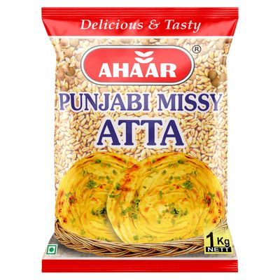 Ahaar Punjabi Missi Atta 2Kg | Multigrain Atta (1Kg X 2 Pack)