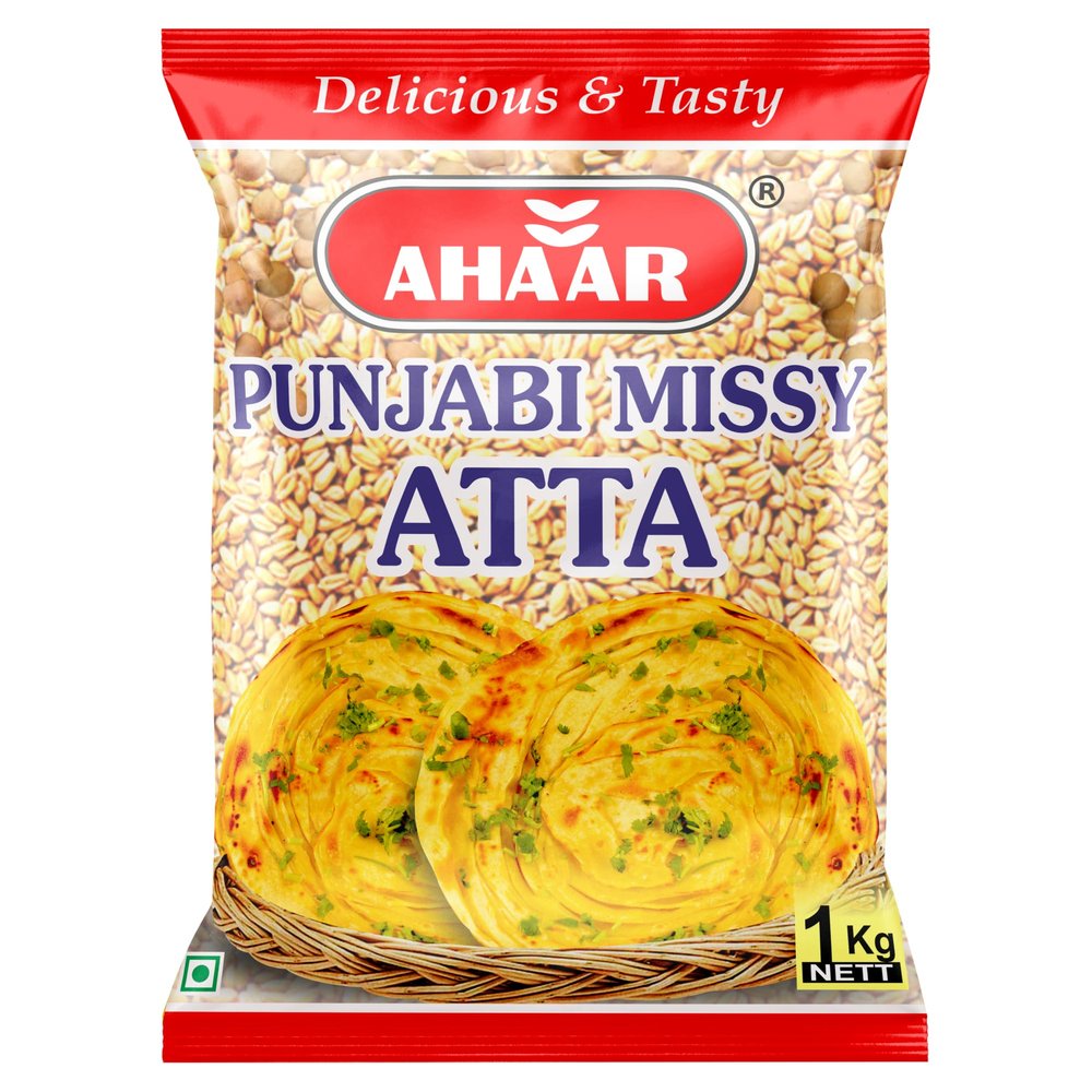 Ahaar Punjabi Missi Atta 2Kg | Multigrain Atta (1Kg X 2 Pack)