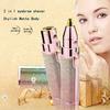 AREO Eyebrow Hair Remover for Women, Painless Electric Eyebrow Hair Trimmer -Portable Eyebrow Hair Removal Razor with LED Light or AAA Battery (Pink) view 2