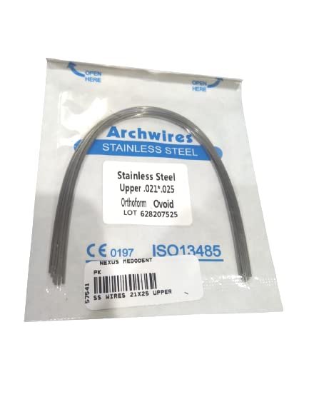 NMD NEXUS MEDODENT Dental Stainless Steel Arch Wire(Upper,21X25)