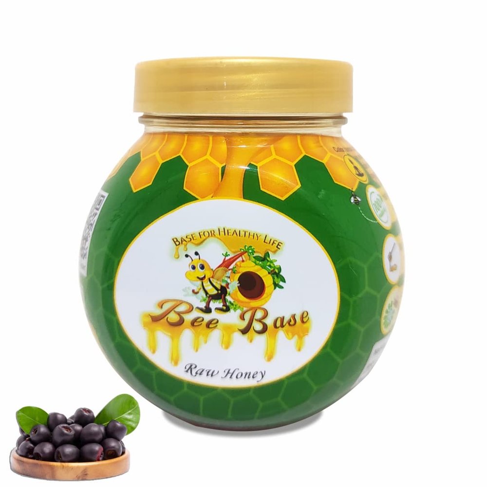 Bee Base Jamoon Pure Raw Natural Unheated Unprocessed Honey  250g (Pack Of 2)/ Jamun Honey/Madh, Sahad / 100% Pure Natural Honey Unfiltered/No Artificial Flavour, Colour, Sugar or Preservatives