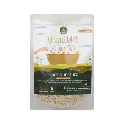 Greenhabit Bajra KURMURA MURMURA aka Bajri Puff for Healthy Breakfast Snack Food (Pearl Millet Puff) (300gm Pack of 5)