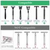 Linkidea Safety Razor Stand, Stainless Steel Shaving Brush Holder, Deluxe Men's Shaving Holder Base, Compatible with Gillette Fusion 5 Proshield & Proglide, Mach 3 Classic (Black) view 2