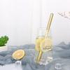 7 Pcs 8.5" Reusable Boba Drinking Straws 304 Stainless Steel Straws Set with 2 Cleaning Brushes Wide Metal Straw for Bubble Tea Milkshakes Smoothie Bar Accessory (Gold) view 2