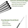 EzLife Reusable BPA-Free Metal, Dishwasher Safe Stainless Steel Drinking Straws with Cleaning Brush, 8.5 Inches (4 Straight Straws, 1 Brush) view 3