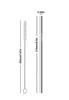EzLife Reusable BPA-Free Metal, Dishwasher Safe Stainless Steel Drinking Straws with Cleaning Brush, 8.5 Inches (4 Straight Straws, 1 Brush) view 4