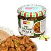 Add me Dry Mango Pickle, sukha aam ka achar very less Oil 300gm Glass pack view 3