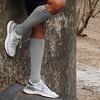 KUE Knee Compression Socks for Unisex, Pain Relief, Boost Stamina, Circulation & Recovery, Perfect for Running, Football, Sports Activity I Moisture Wicking I Ankle and Arch Support I Knee Socks(S/M) (1Grey, S/M) view 3