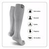KUE Knee Compression Socks for Unisex, Pain Relief, Boost Stamina, Circulation & Recovery, Perfect for Running, Football, Sports Activity I Moisture Wicking I Ankle and Arch Support I Knee Socks(S/M) (1Grey, S/M) view 4