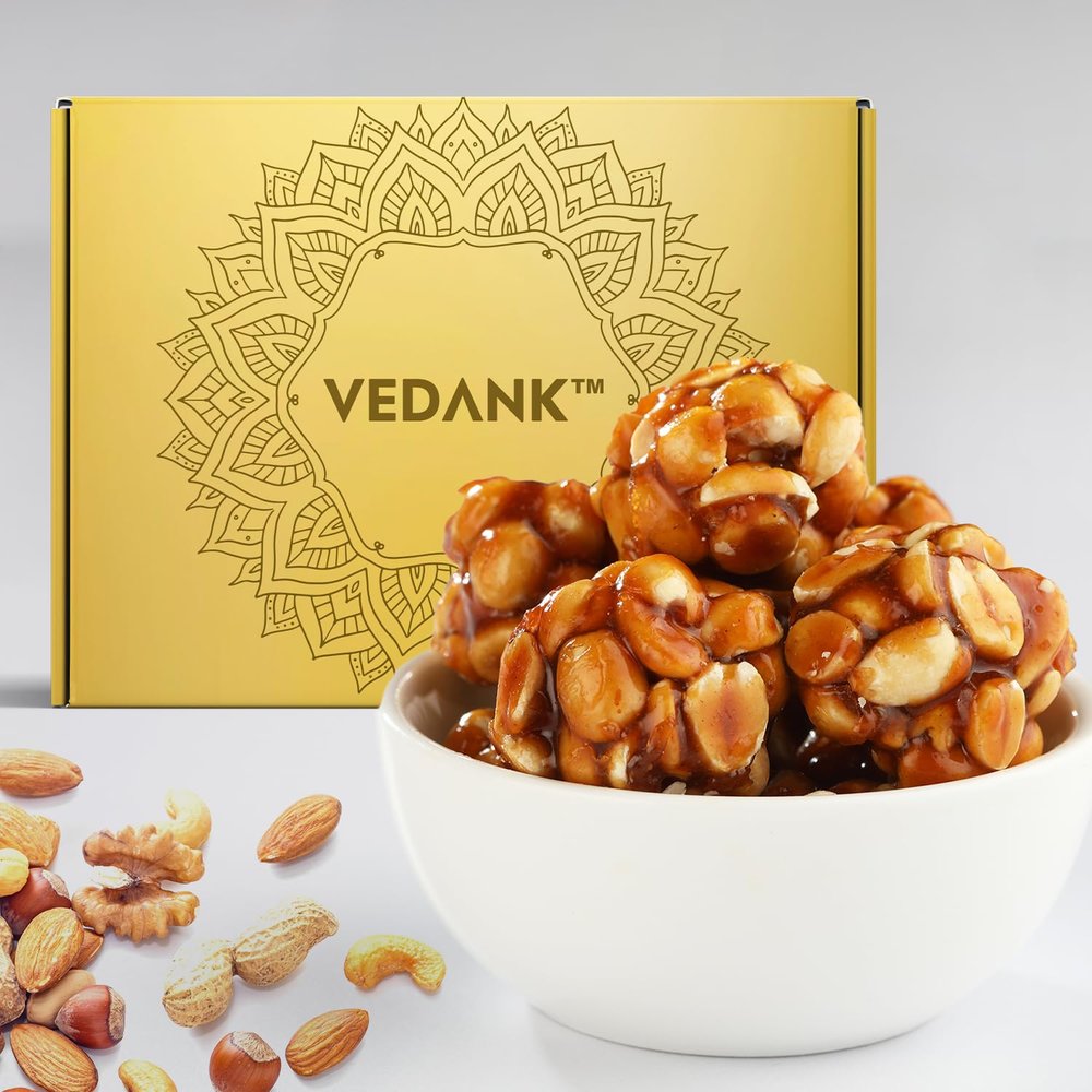 VEDANK Andhra Sweet Palli Vundalu/Peanut Chikki Balls (1000 gm)