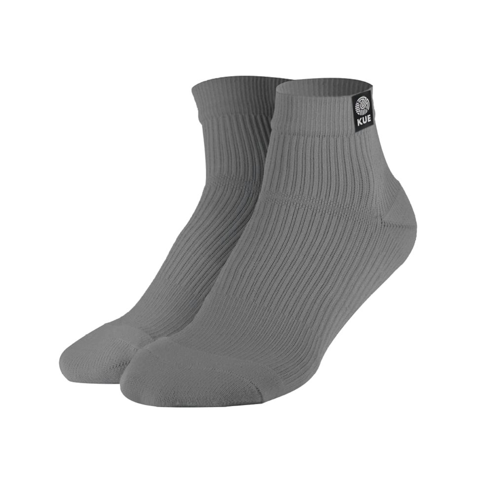 KUE Graduated Compression Socks | Women & Men|Formal, Sports, Running & Fitness|Improved Blood Circulation, Pain Relief, Recovery|Ankle Length|Combo Packs (Grey, L)