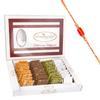 Ghasitaram Gifts Sweets - Pure Assorted Kaju Katlis (400g) with Rakhi view 1