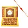 Ghasitaram Gifts Sweets- Ghasitaram's Delicious Balushai (800 GMS) with Rakhi view 1