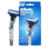Gillette Mach 3 Turbo Shaving Razor for Men | Most Comfortable shave | Flexiball & Dynamic Pivot for Safe shave | Anti-Friction Blades & Lubricating Strip for smooth shave and sensitive skin view 1