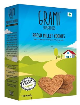 GRAMI SUPERFOODS PROSO Millet Cookies (Pack of 3) 150G
