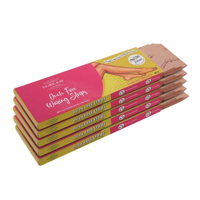 Embuer 100% Eco Friendly Bio-Degradable Disposable Hair Removal Wax Strips For Face Legs Arms, Underarms Facial Eyebrows Neck Bikini Line and Back Pack of 5x100=500 Pcs