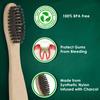 AGARO Bamboo Toothbrush for Adults, 4 pcs, Chorcoal Activated Soft Nylon Bristle with Bio-Degradable Natural Untreated Bamboo Wooden Handle view 3