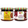 Add me Chunda Sweet Mango Chutney with jeera 350gm chundo & Lemon Pickle Khatta Meetha Nimbu Sweet and Sour Without Oil Lime Pickle 300gm Homemade Recipe & Taste Combo Gift Pack Glass Jar view 1