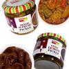 Add me combo pickle box gift pack 6 in 1 dry mango achar 300gm + mixed pickles 300grm + amla murabba 300 gm + sweet Lemon pickle 350gram + Lal mirchi ka achar 300 gm + sweet mango jeera chutney 350grm glass jar view 4