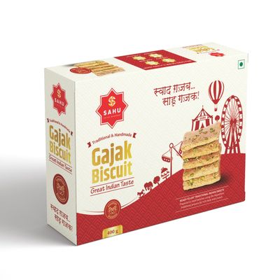 SAHU GAJAK BHANDAR Gajjak 400 Gm | Gud Gachak | Sesame Chikki | Gazzak | Jaggery Bar | Sweets and Snacks
