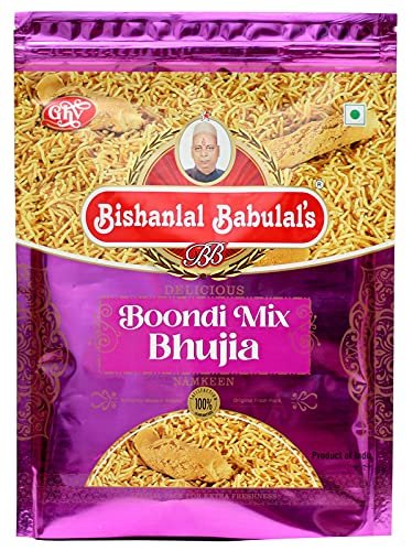 BISHANLAL BABULAL'S Boondi Mix Bhujia asli Bikaneri Swad 500 gm (Pack of 1)