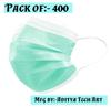 7Shield Face Mask | Disposable Safety Masks for Women & Men | ISO CE GMP SITRA Certified Soft Fabric Spandex Earloop strings, Comfortable & Blue Face Mask Box Pack of 400 Pcs Color - Green view 2
