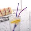 Fancyku Stainless Steel Straws for Drinking with Brushes 2 Straight, 2 Bend and 1 Brush Rainbow Color view 3