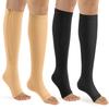bropite Zipper Compression Socks - 2 Pairs Calf Knee 15-20 mmHg Open Toe Compression Socks for Walking,Running, Nurses, Pregnancy for Toeless Compression Socks view 1