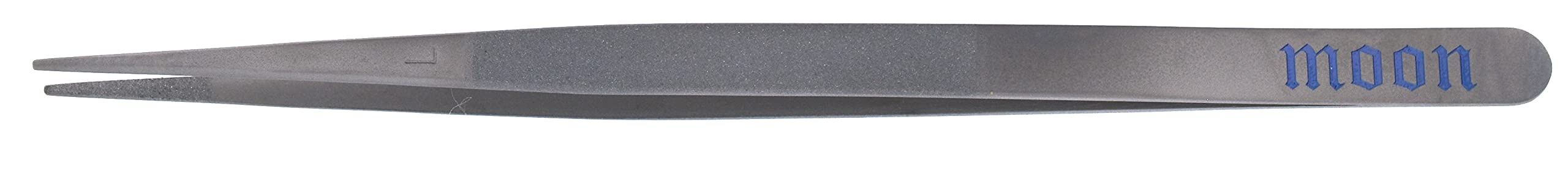 Moon Machinery Mart Titanium Coated Tweezers For Diamonds (FREE Cover) (Titanium Coated Large (L))