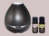 300 ml. Dark Wood Coconut Shaped Ultrasonic Diffuser with LED Lights with Pack of 2 Lavender & Lemongrass Aroma Diffuser Oil, 10ml | Amazon Exclusive view 1