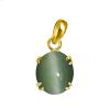Aquagems Panchdhatu Cats Eye/Lahsunia 3.25 Ratti or 3 Carat Astrological Birthstone 5 Metals Gold Plated Pendant for Men & Women -AN1325 view 1