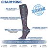 CHARMKING Compression Socks for Women & Men Circulation (3 Pairs) 15-20 mmHg is Best Athletic for Running, Flight Travel, Support, Cycling, Pregnant - Boost Performance, Durability (L/XL,Multi 41) view 3