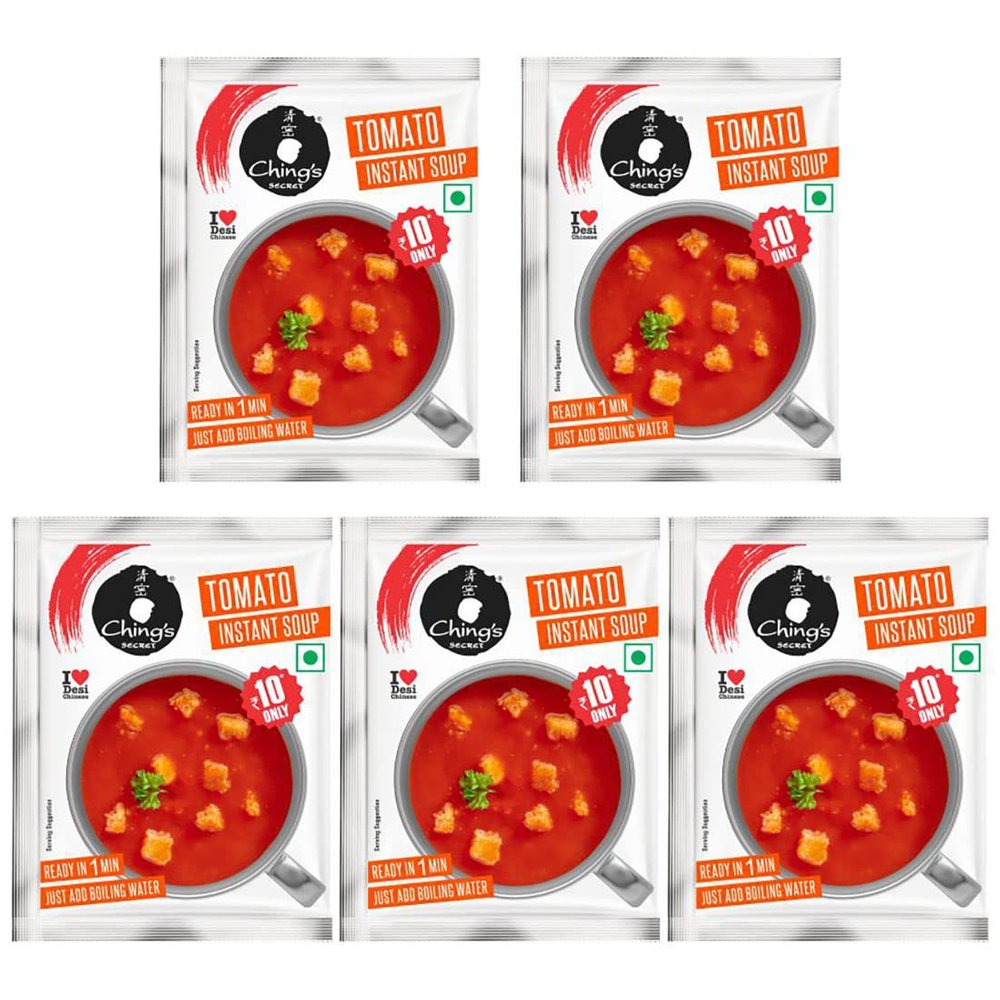 Ching's Instant Tomato Soup Crouton 16gm, (Pack of 5)