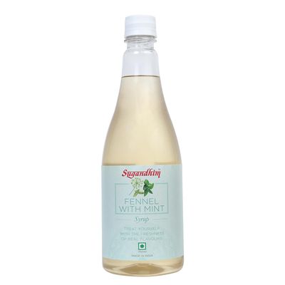 Sugandhim Fennel With Mint 750ml, 100% Natural Flavored Mint Sharbat, Ready to Drink Summer Quencher Colorless, Instant Cool Refreshing Mixer for Faluda, Mocktails, Juices, Cocktails, Milkshakes