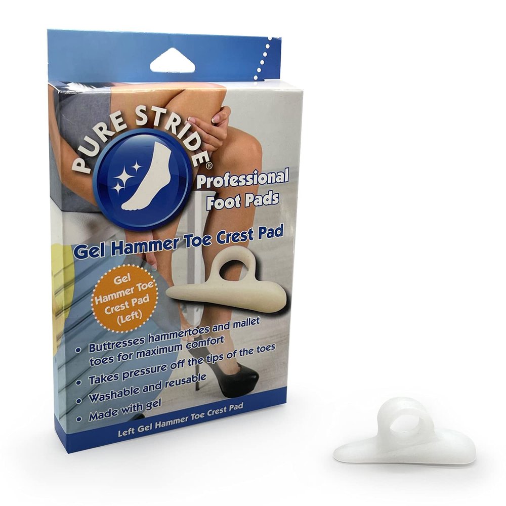 Pure Stride Gel Hammer Toe Crest Pad, Professional Foot Pads - Corrector for Mallet Toes and Hammer Toes