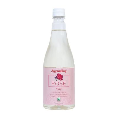 Sugandhim Gulaab 750ml, 100% Natural Flavored Gulab Sharbat, Ready to Drink Summer Quencher Colorless, Instant Cool Refreshing Mixer for Faluda, Mocktails, Juices, Cocktails, Milkshakes