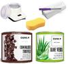 CUVLYt Wax Heater Waxing Kit Combo (Wax Heater + Chocolate Wax (600 gm) + Aloe vera (600 gm) + Wax Strips (70) + Wax Spatula + Sponge) wax heater for women view 1