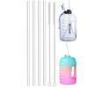ALINK 15 inch Extra Long Reusable Clear Silicone Straws, 4-Pack Flexible Straws for 1 Gallon Water Bottle, Wine Bottle, 128 64 oz Tumbler with Cleaning Brush view 1