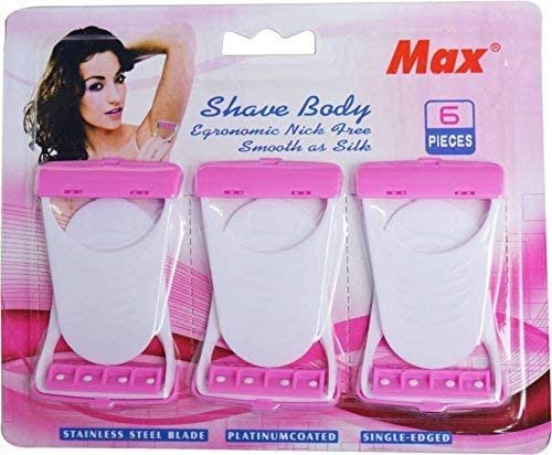 MAPPERZ Body Razor/body razor women/Disposable MAX Body and Bikini Shaving Razor For Women (6 Pcs Blade) Platinum Blade (12)