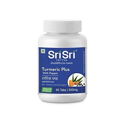 Sri Sri Ayurveda Tattva Turmeric Plus,60 Tabs 500mg- Pack 5 (Ayurveda-99)