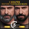 Black Beard Dye for Men Coloring Black Hair Beard Instant Mustache Darkening Sideburns Beard Color Shampoo Enhance Beard Facial Hair Grooming Beard (10Pack) (Black) view 2