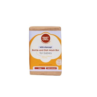 ROOT and SOIL Baby Bottle And Dish Wash Bar - Charcoal 100G (Pack Of 4)