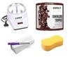 CUVLY Wax Heater Machine Kit Hair Removal Waxing Kit Electric Wax Heater, Chocolate Wax (600 g) Tin Can, Waxing Strips (70 Strips), Wax Applicator Knife and Cleansing Sponge Waxing (Chocolate Wax) view 1