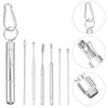 1 Set 7Pcs Ear Picks Ear Cleansing Tools Ear Curettes Earwax Spoons (Silver) Useful Acessories view 3