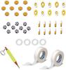 EKIN acupressure Magnet Therapy Tools Combo Set With Byol Magnet, Chakra Magnet, 5 Star Magnet & Bar Magnet With Jimmy Keyring & Paper Tape Massager (Multicolor) view 1
