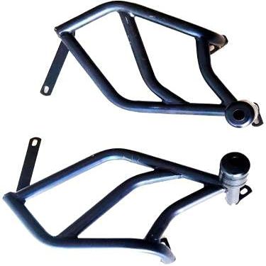 Meenu Arts Heavy Guage NS 200 Leg Guard with Frame Sliders (Black)