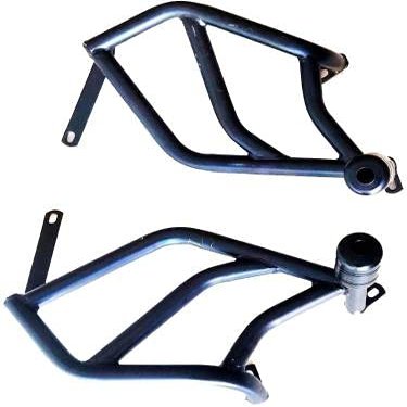 Meenu Arts Heavy Guage NS 200 Leg Guard with Frame Sliders (Black)