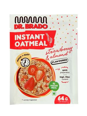 Frubert High Fibre Instant Oatmeal- Strawberry & Almond- 256gm- Pack of 4